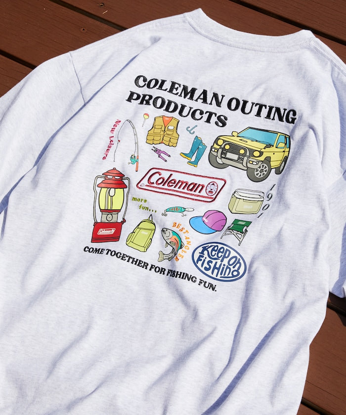 Coleman × FREAK'S STORE Fishing Goods / 背後插畫 短袖T恤
