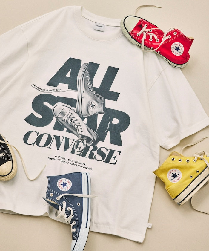 CONVERSE / 復古風格照片印花 短袖T恤