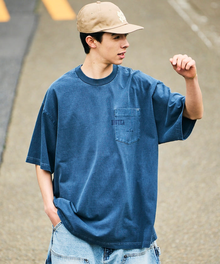 NAUTICA JP / 刷舊 口袋短袖T恤