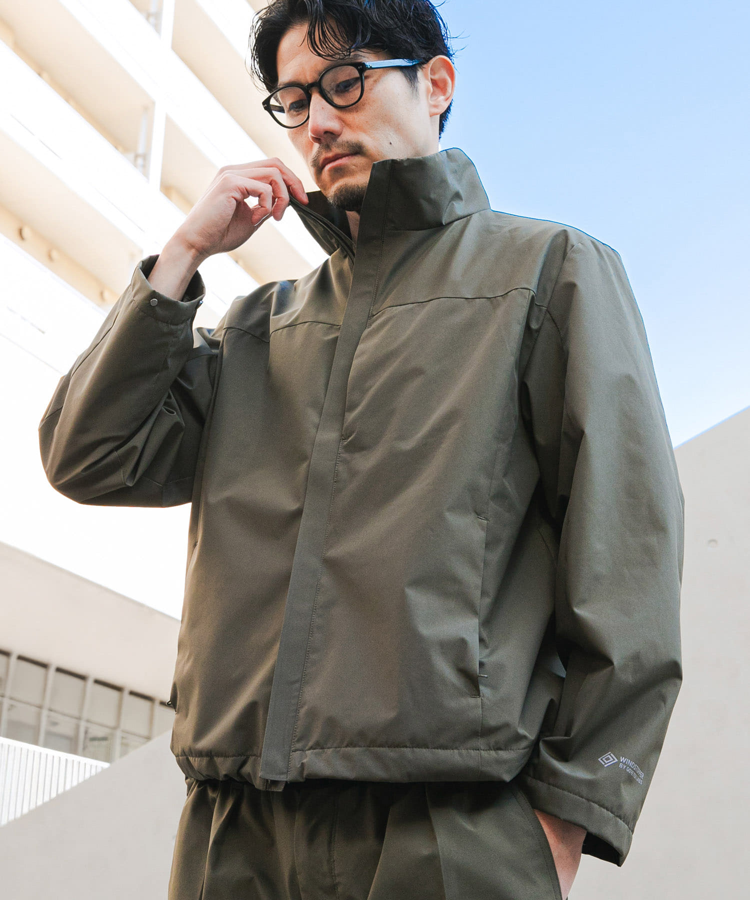 +phenix WINDSTOPPER by GORE-TEX LABS 立領防風外套