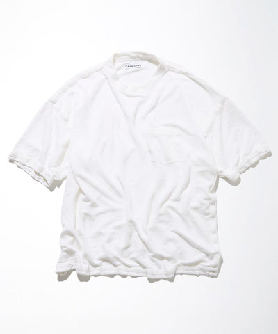 CAHLUMN French Linen Pocket T-Shirt / 法國諾曼地亞亞麻 雙面 口袋T恤