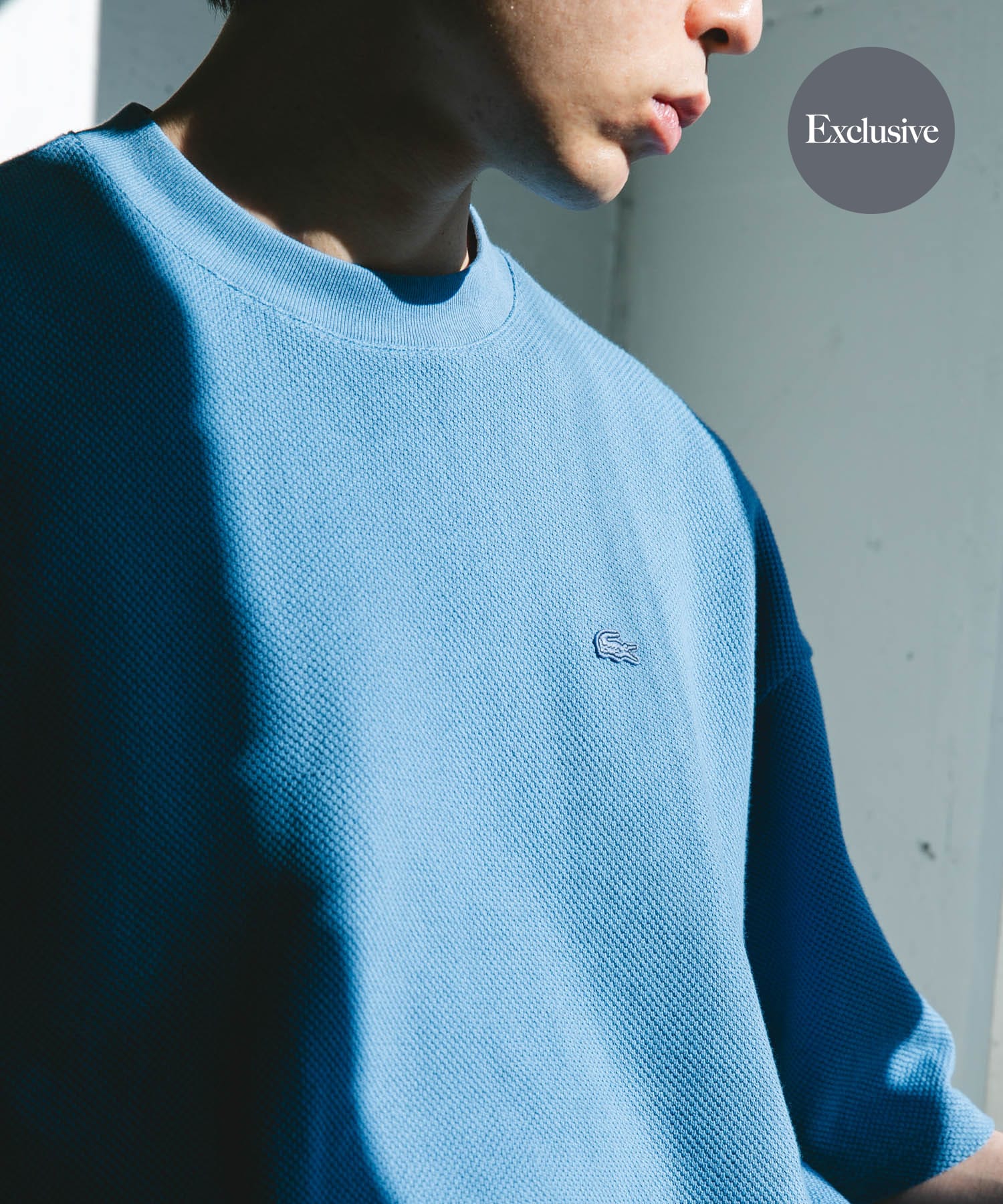 LACOSTE×DOORS　THICK PIQUE ROUND SHORT-SLEEVE / 厚磅鹿子布圓領短袖T恤