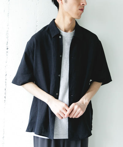 URBAN RESEARCH  DOORS / 機能混紡亞麻 短袖襯衫