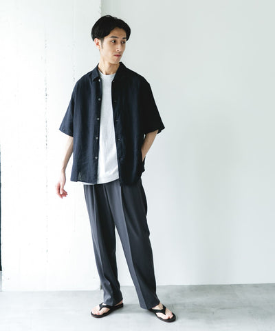 URBAN RESEARCH  DOORS / 機能混紡亞麻 短袖襯衫