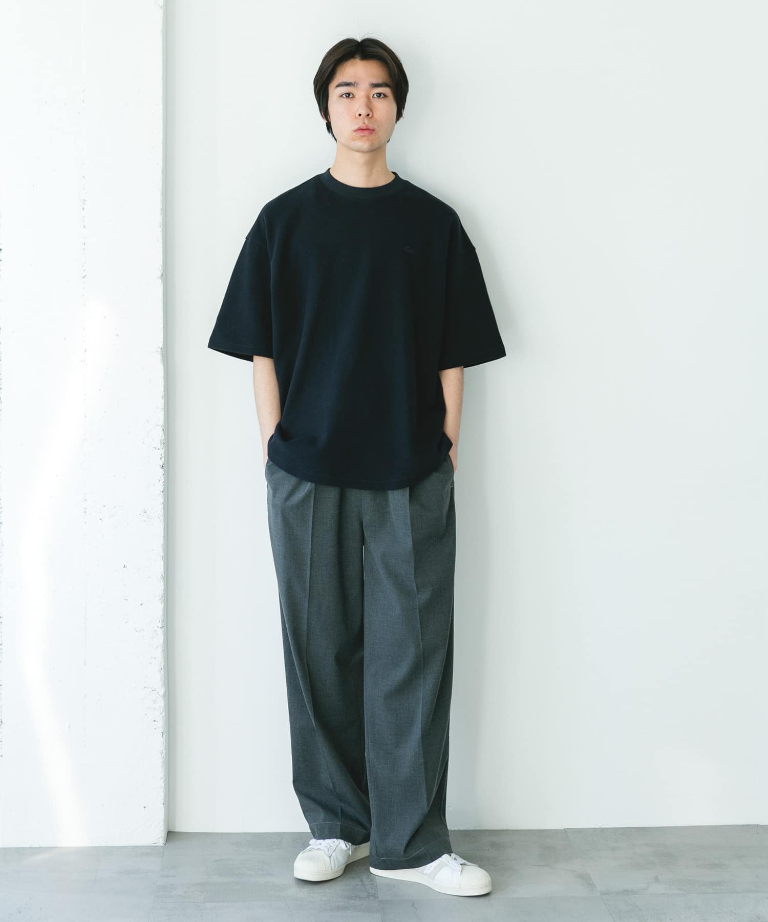LACOSTE×DOORS　THICK PIQUE ROUND SHORT-SLEEVE / 厚磅鹿子布圓領短袖T恤