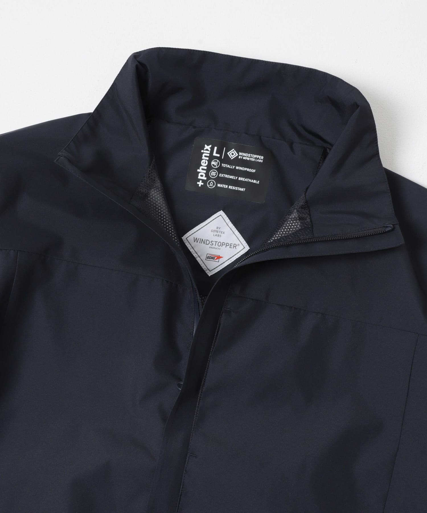 +phenix WINDSTOPPER by GORE-TEX LABS 立領防風外套