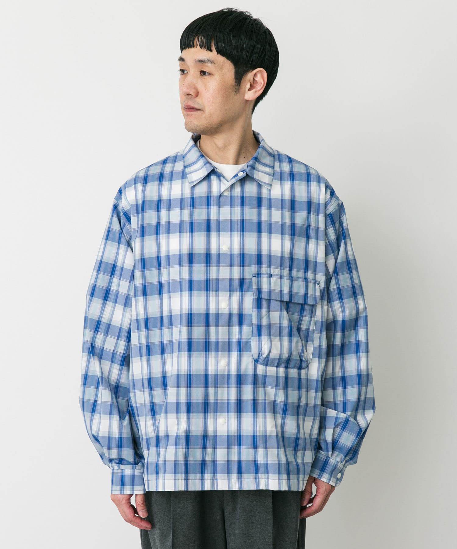 Snow Peak Snow Peak Apparel　FADE CHECK BREEZY SHIRTS / 淡色漸層格紋透氣襯衫