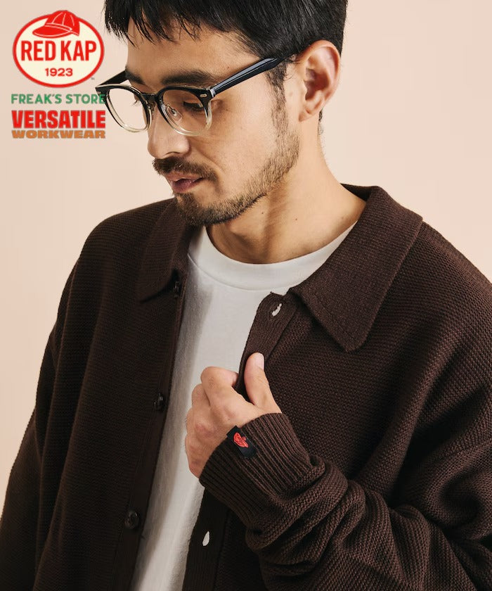 RED KAP × FREAK'S STORE / 粗針羅紋襯衫領針織外套（日本聯名限定）