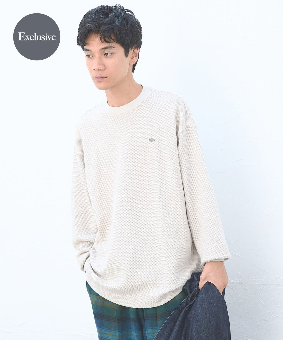 LACOSTE × DOORS / 重磅網眼布長袖T恤（日本聯名限定）