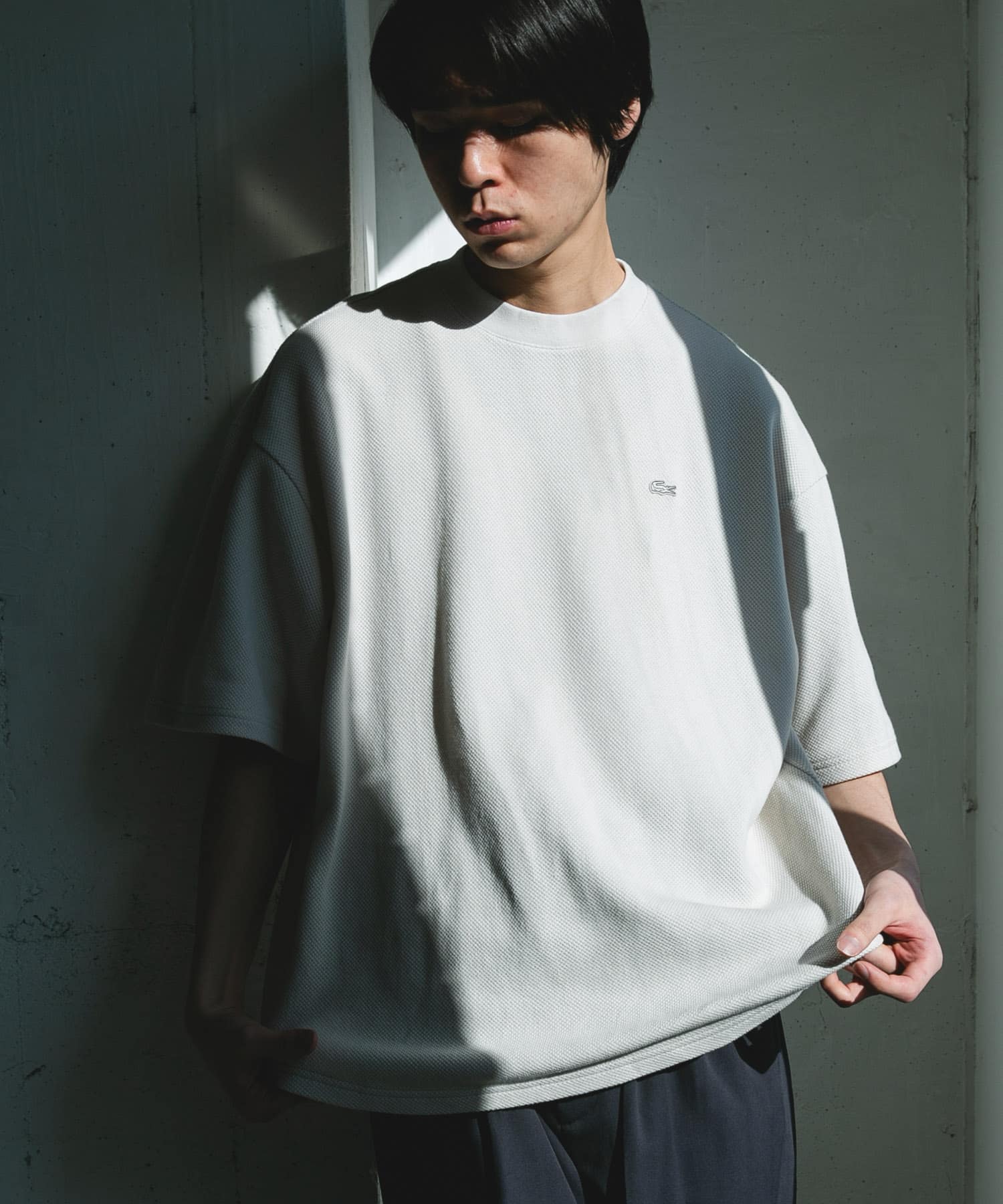 LACOSTE×DOORS　THICK PIQUE ROUND SHORT-SLEEVE / 厚磅鹿子布圓領短袖T恤