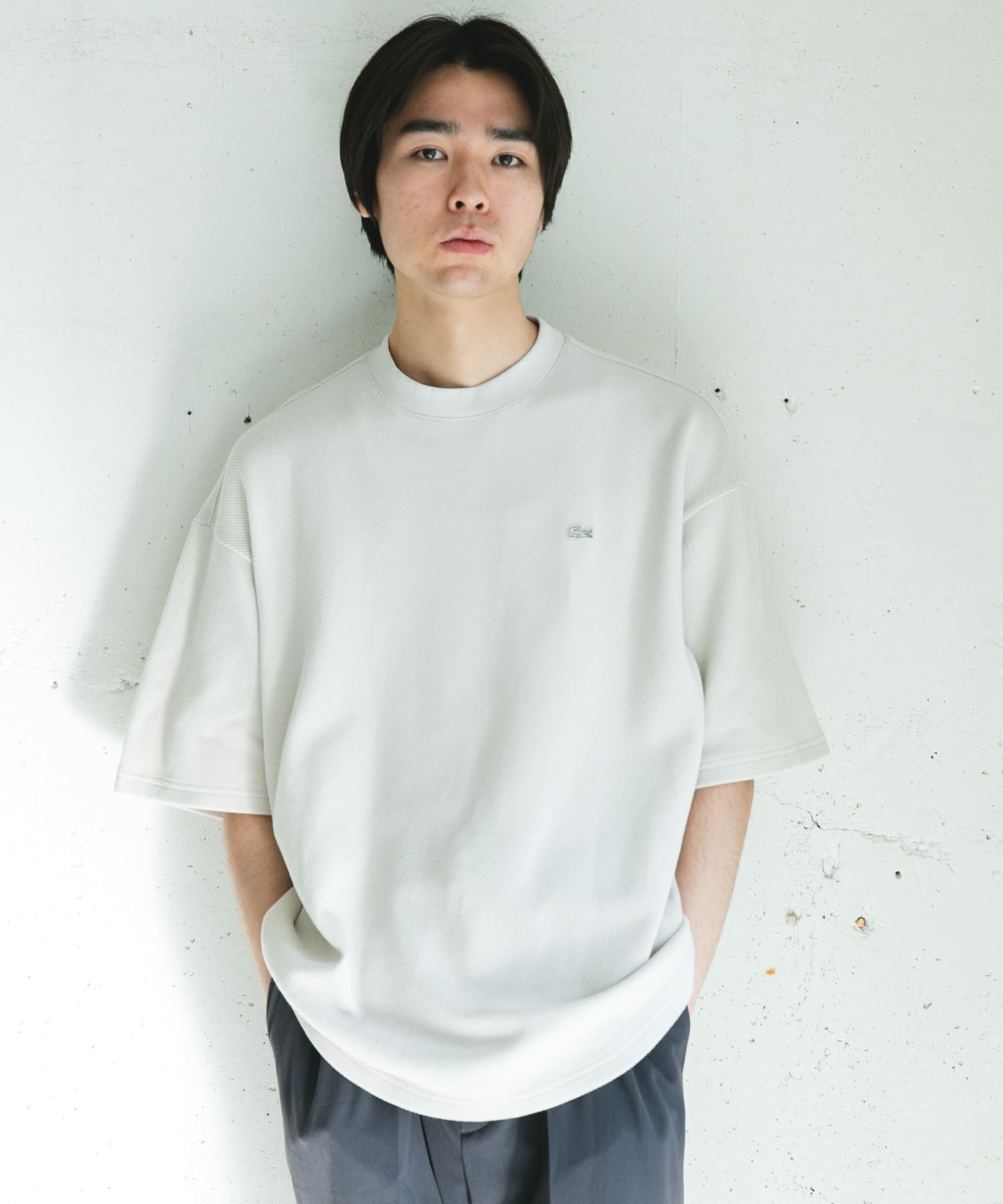 LACOSTE×DOORS　THICK PIQUE ROUND SHORT-SLEEVE / 厚磅鹿子布圓領短袖T恤