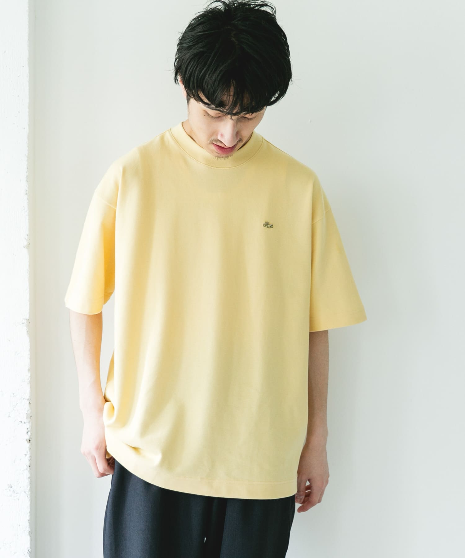 LACOSTE×DOORS　MOSS STITCH SHORT-SLEEVE T-SHIRTS / 鹿子布寬鬆短袖T恤