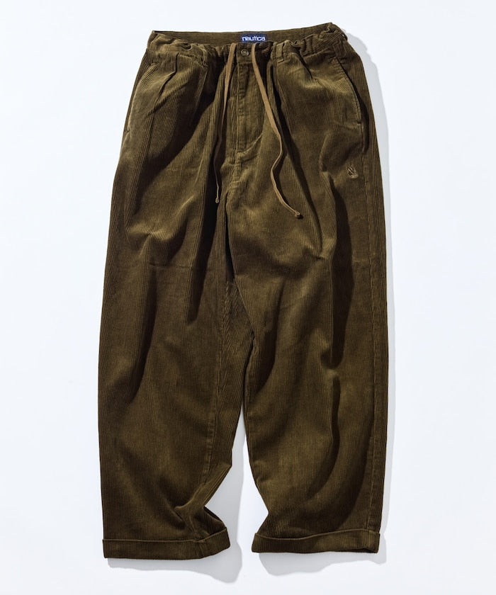 NAUTICA / 燈芯絨寬版褶裝長褲
