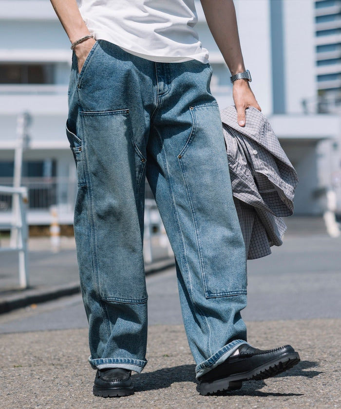 FREAK’S STORE / 雙膝剪接  直筒牛仔褲