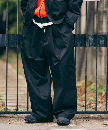 RED KAP 別注 SMU PT-38 2TUCK BAGGY WIDE TWILL PANTS / 別注寬版雙褶厚斜紋工作圓筒長褲
