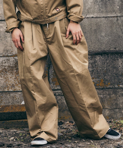 RED KAP 別注 SMU PT-38 2TUCK BAGGY WIDE TWILL PANTS / 別注寬版雙褶厚斜紋工作圓筒長褲