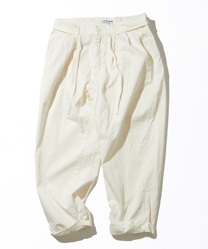 CAHLUMN Extra Long Staple Organic Cotton 2 Tuck Chino Pant / 超長纖維有機棉 2褶錐形寬版斜紋褲