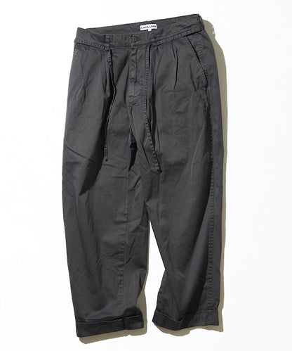 CAHLUMN Extra Long Staple Organic Cotton 2 Tuck Chino Pant / 超長纖維有機棉 2褶錐形寬版斜紋褲