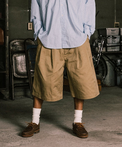 RED KAP × FREAK’S STORE  別注 2TUCK BAGGY WIDE TWILL SHORTS PANTS / 雙褶寬版斜紋短褲