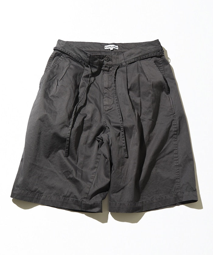 CAHLUMN Extra Long Staple Organic Cotton 2 Tuck Chino Shorts / 有機棉雙褶寬版短褲
