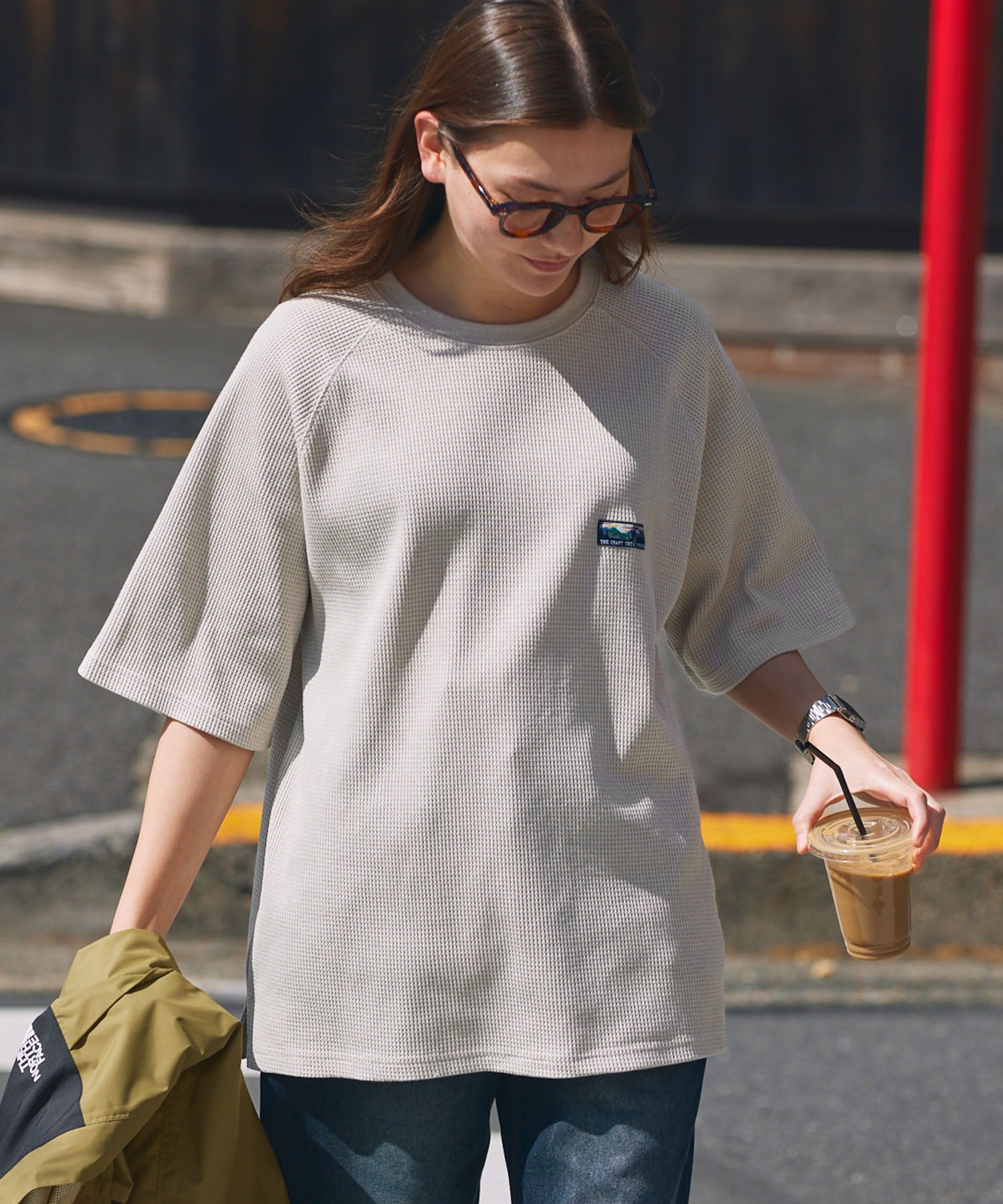 THE CRAFT CREW PRODUCTS / 機能抗菌 UV防護  重磅 華夫格 短袖T恤