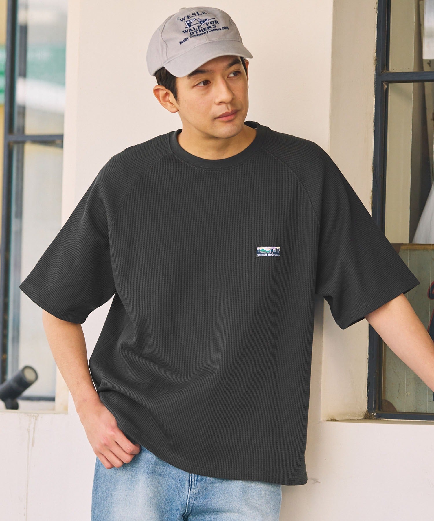THE CRAFT CREW PRODUCTS / 機能抗菌 UV防護  重磅 華夫格 短袖T恤