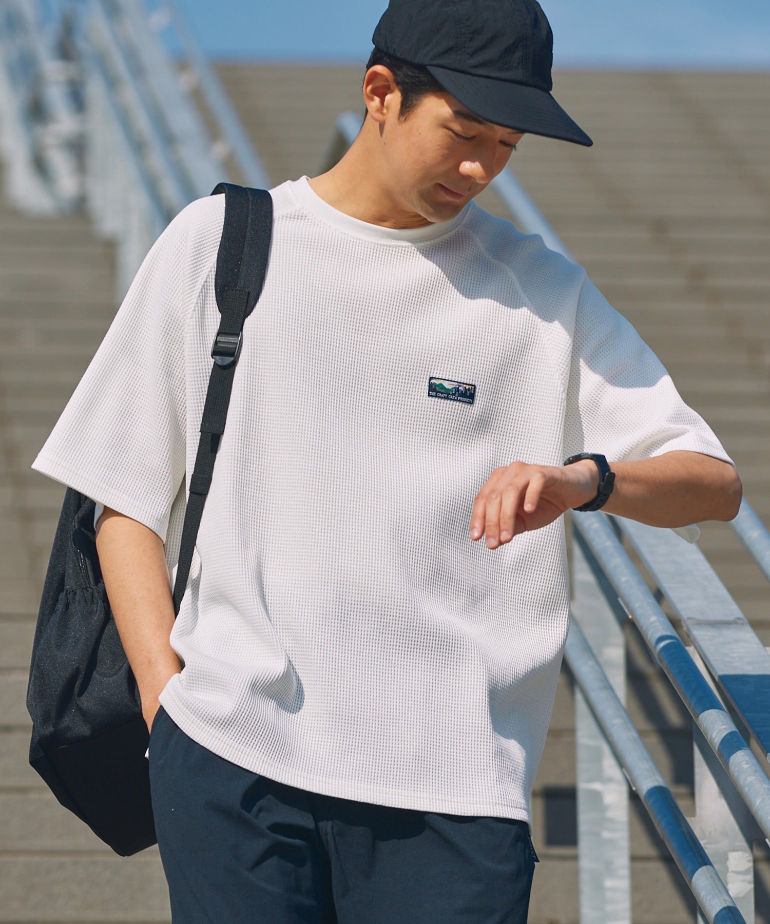 THE CRAFT CREW PRODUCTS / 機能抗菌 UV防護  重磅 華夫格 短袖T恤