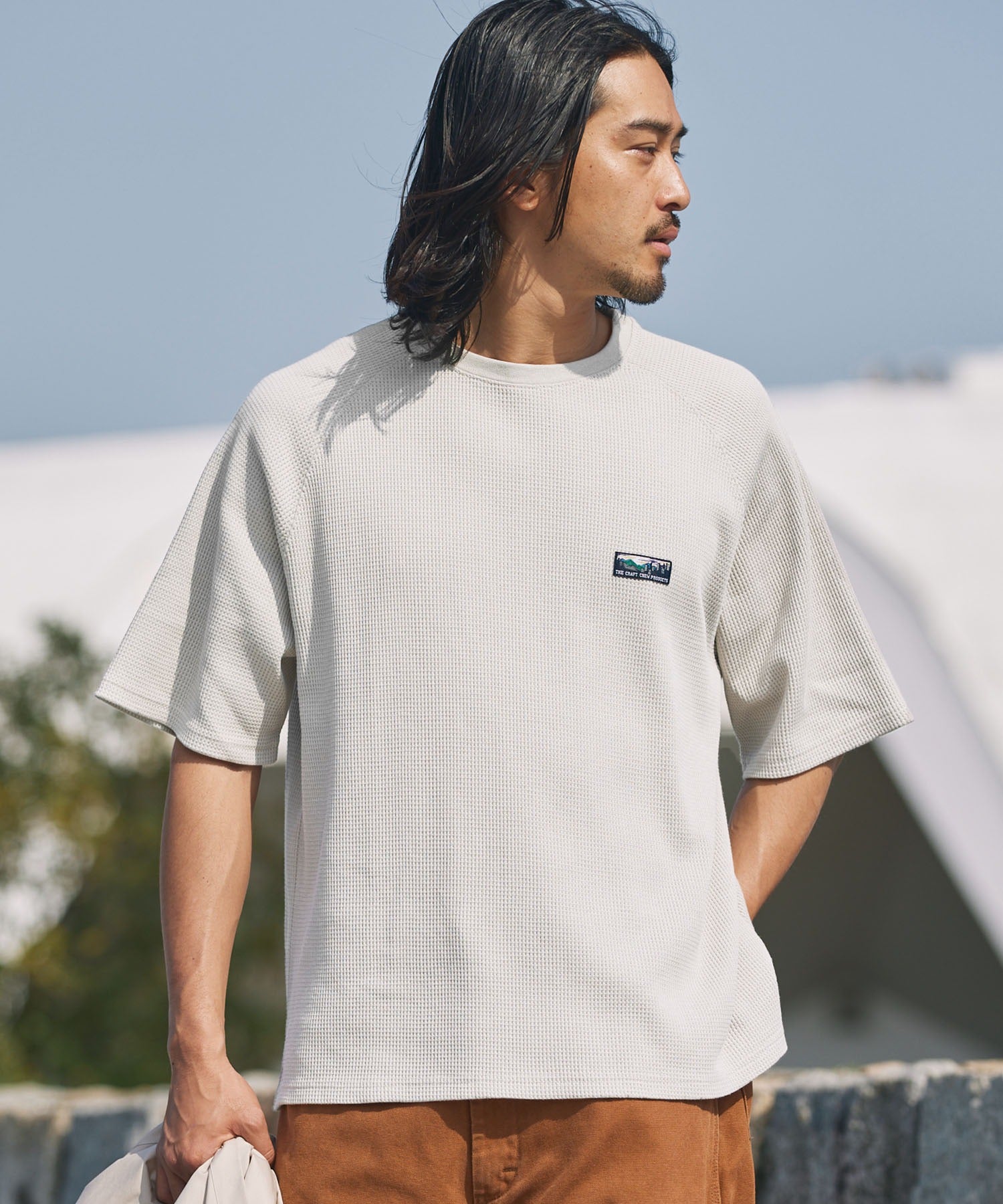THE CRAFT CREW PRODUCTS / 機能抗菌 UV防護  重磅 華夫格 短袖T恤