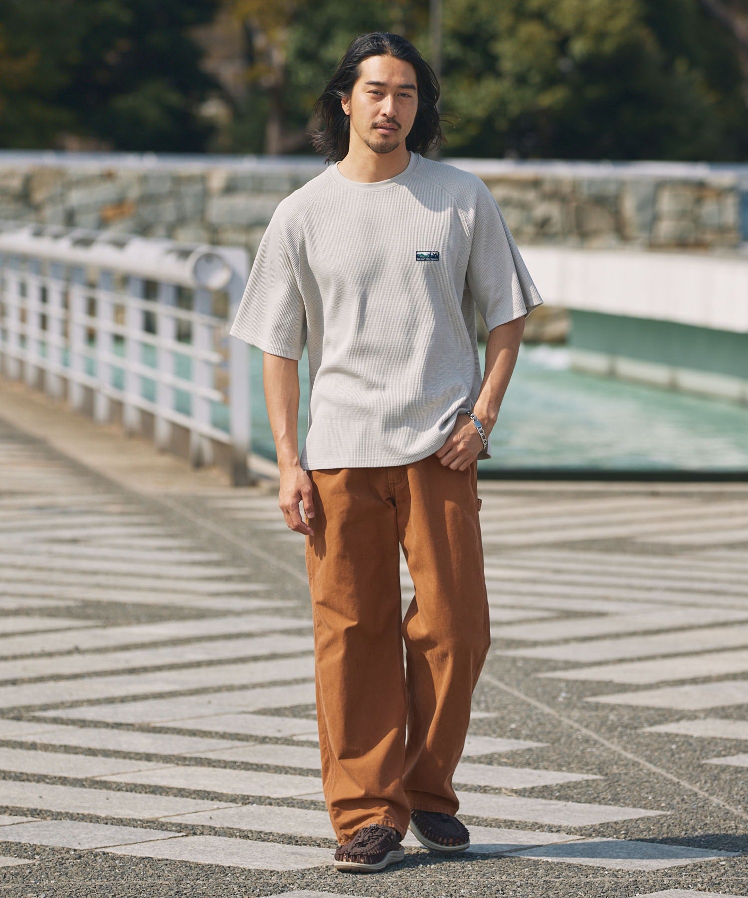 THE CRAFT CREW PRODUCTS / 機能抗菌 UV防護  重磅 華夫格 短袖T恤