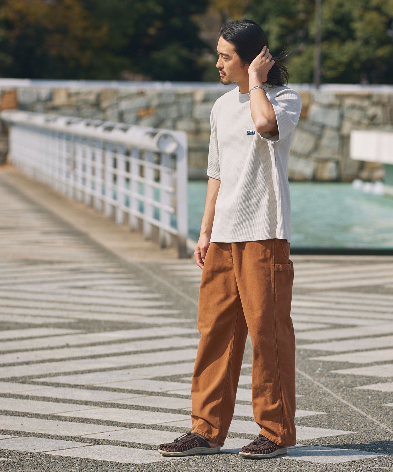 THE CRAFT CREW PRODUCTS / 機能抗菌 UV防護  重磅 華夫格 短袖T恤
