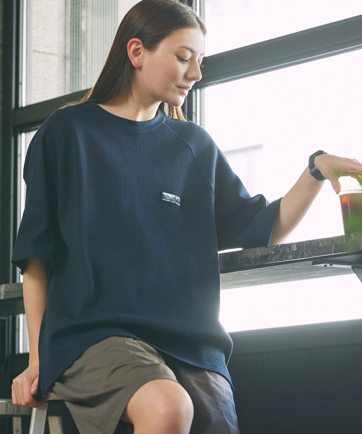 THE CRAFT CREW PRODUCTS / 機能抗菌 UV防護  重磅 華夫格 短袖T恤