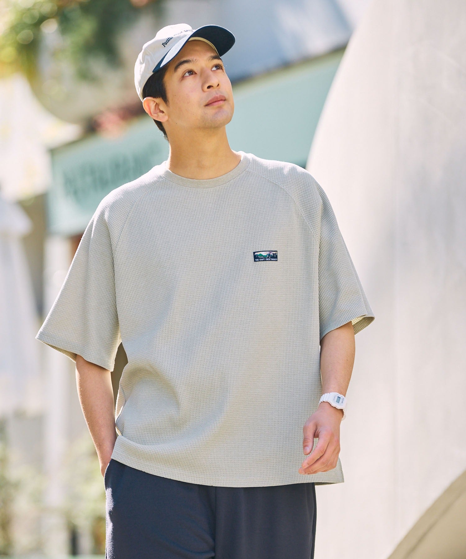THE CRAFT CREW PRODUCTS / 機能抗菌 UV防護  重磅 華夫格 短袖T恤
