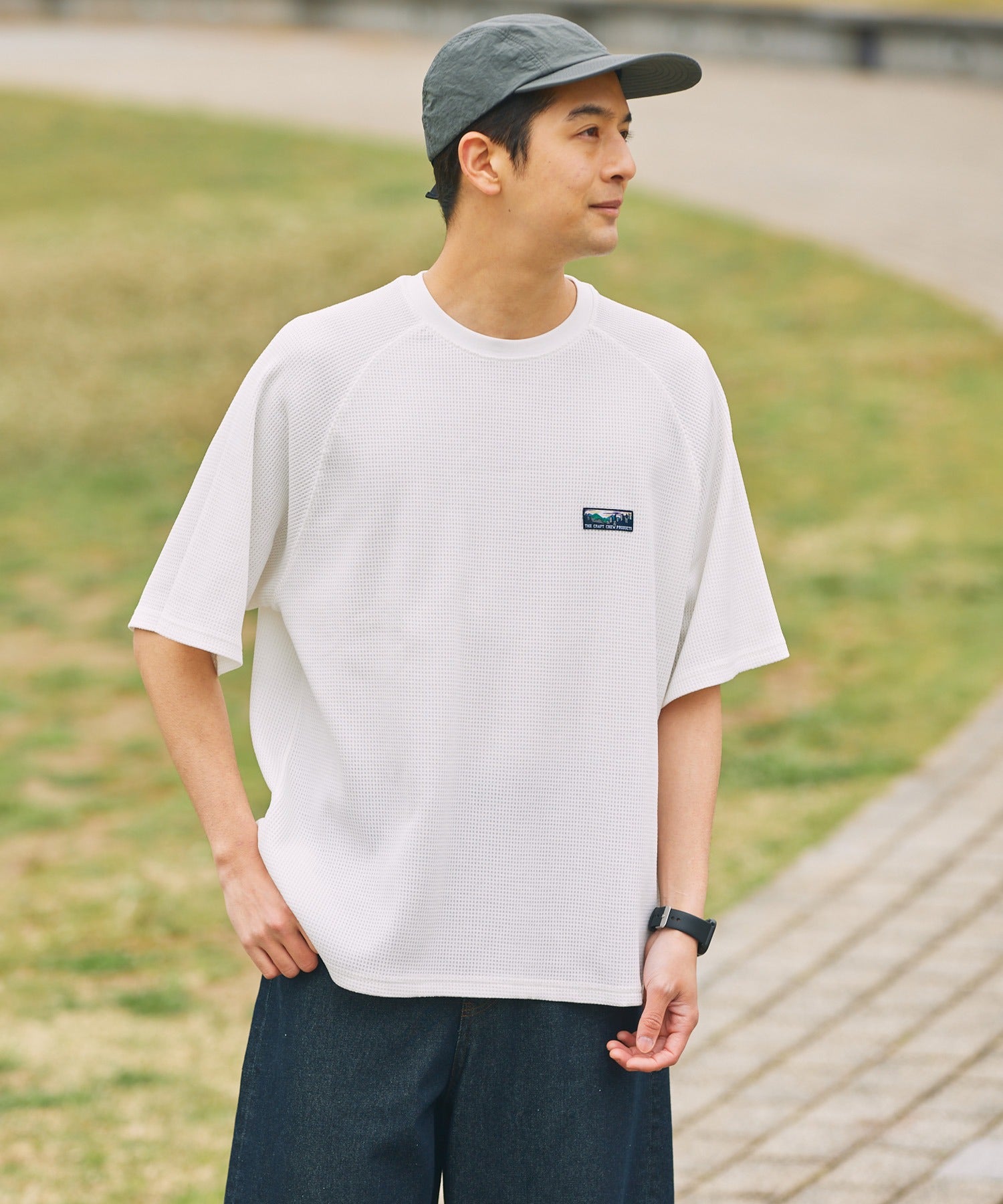 THE CRAFT CREW PRODUCTS / 機能抗菌 UV防護  重磅 華夫格 短袖T恤