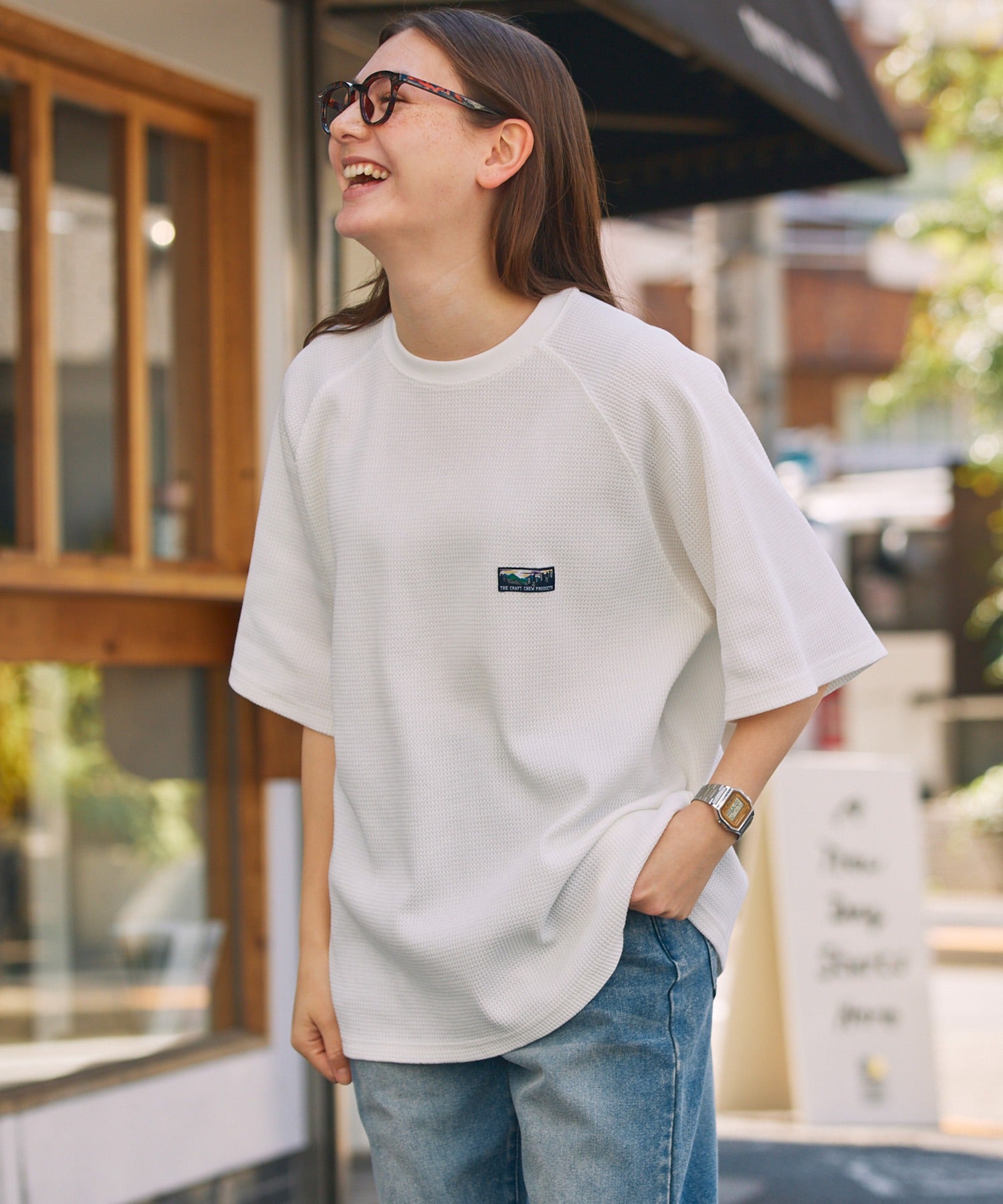THE CRAFT CREW PRODUCTS / 機能抗菌 UV防護  重磅 華夫格 短袖T恤