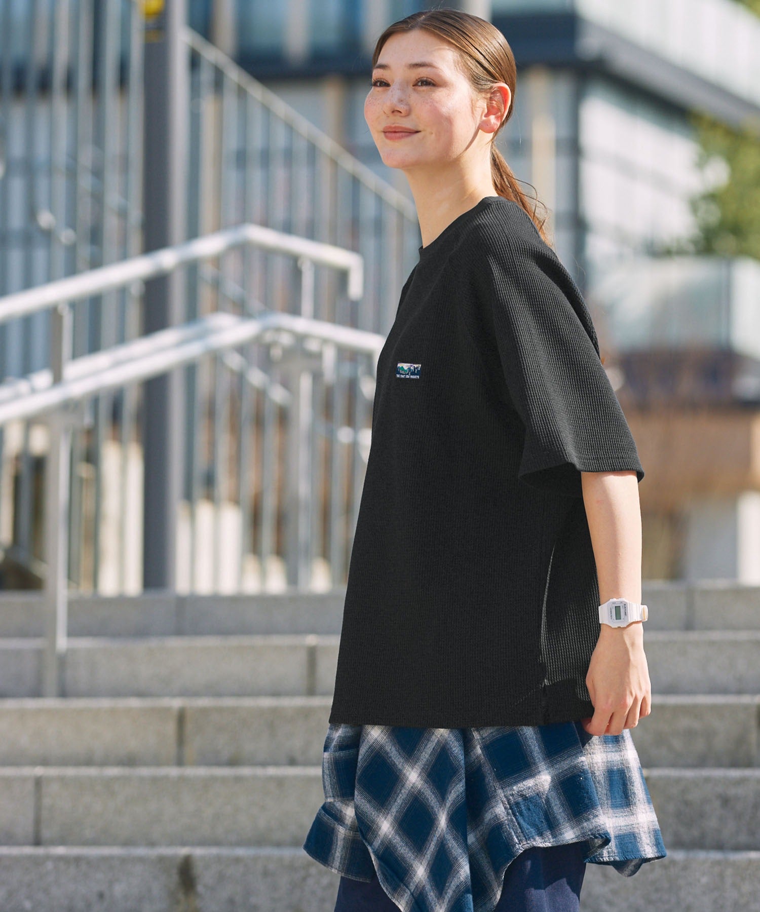 THE CRAFT CREW PRODUCTS / 機能抗菌 UV防護  重磅 華夫格 短袖T恤
