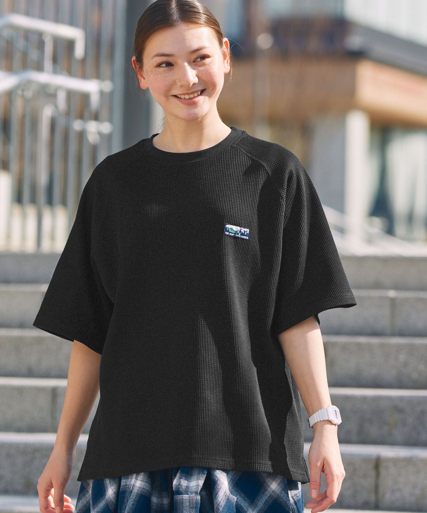 THE CRAFT CREW PRODUCTS / 機能抗菌 UV防護  重磅 華夫格 短袖T恤