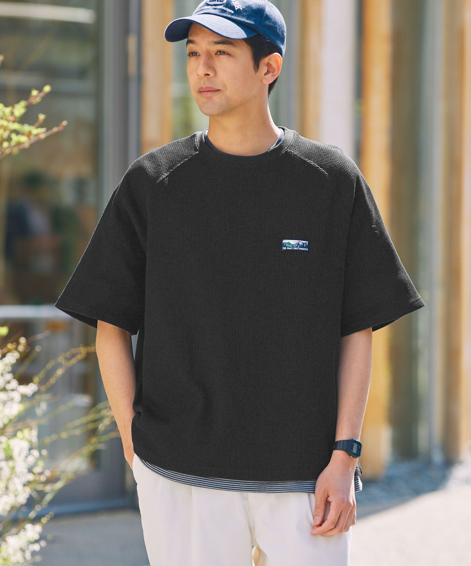 THE CRAFT CREW PRODUCTS / 機能抗菌 UV防護  重磅 華夫格 短袖T恤