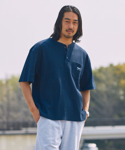 THE CRAFT CREW / 重磅華夫格亨利 口袋短袖T恤