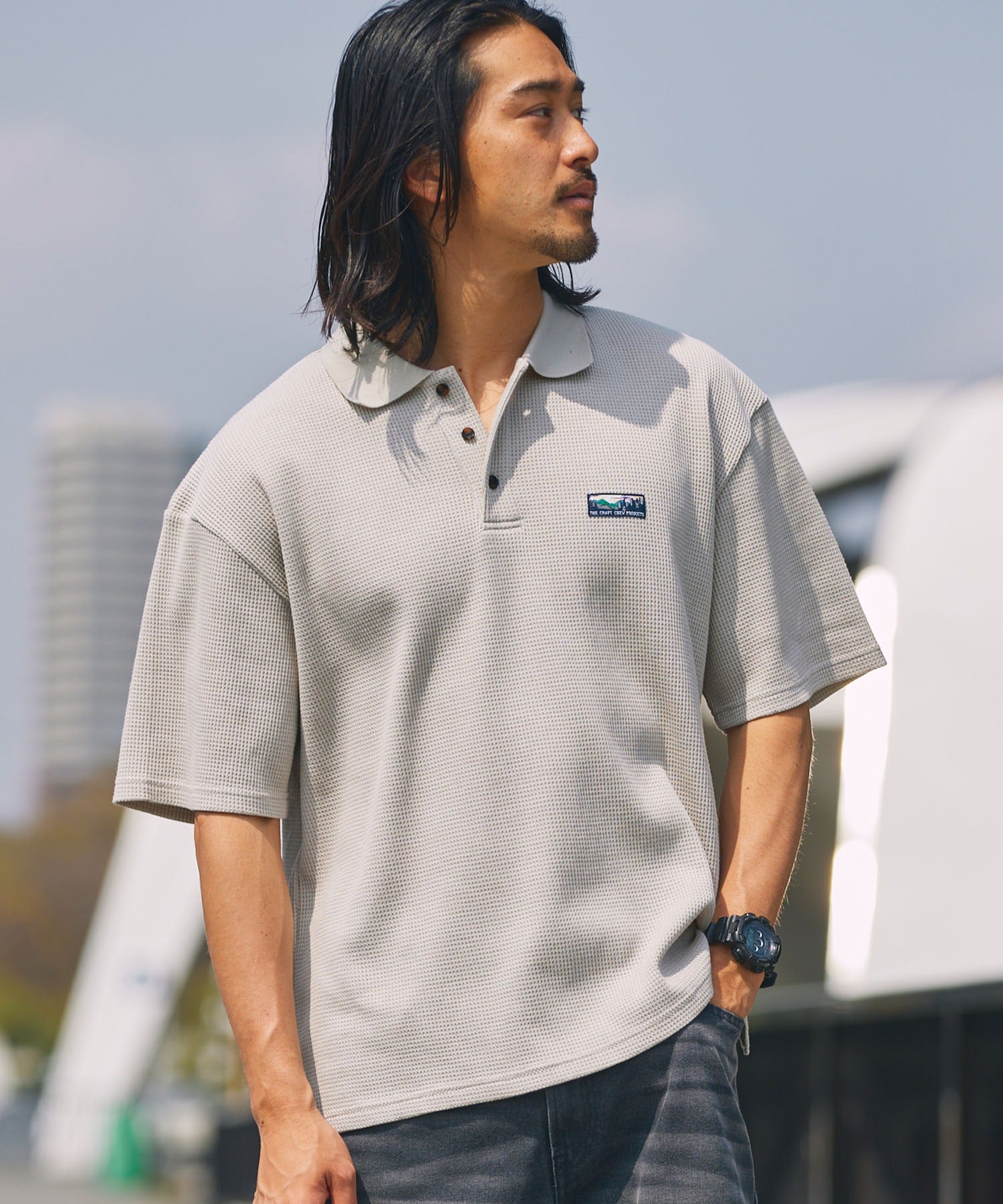 THE CRAFT CREW PRODUCTS / 機能抗菌 UV防護 重磅華夫格短袖Polo衫