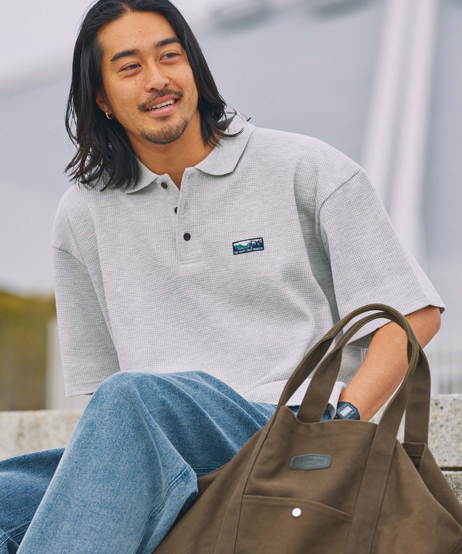 THE CRAFT CREW PRODUCTS / 機能抗菌 UV防護 重磅華夫格短袖Polo衫