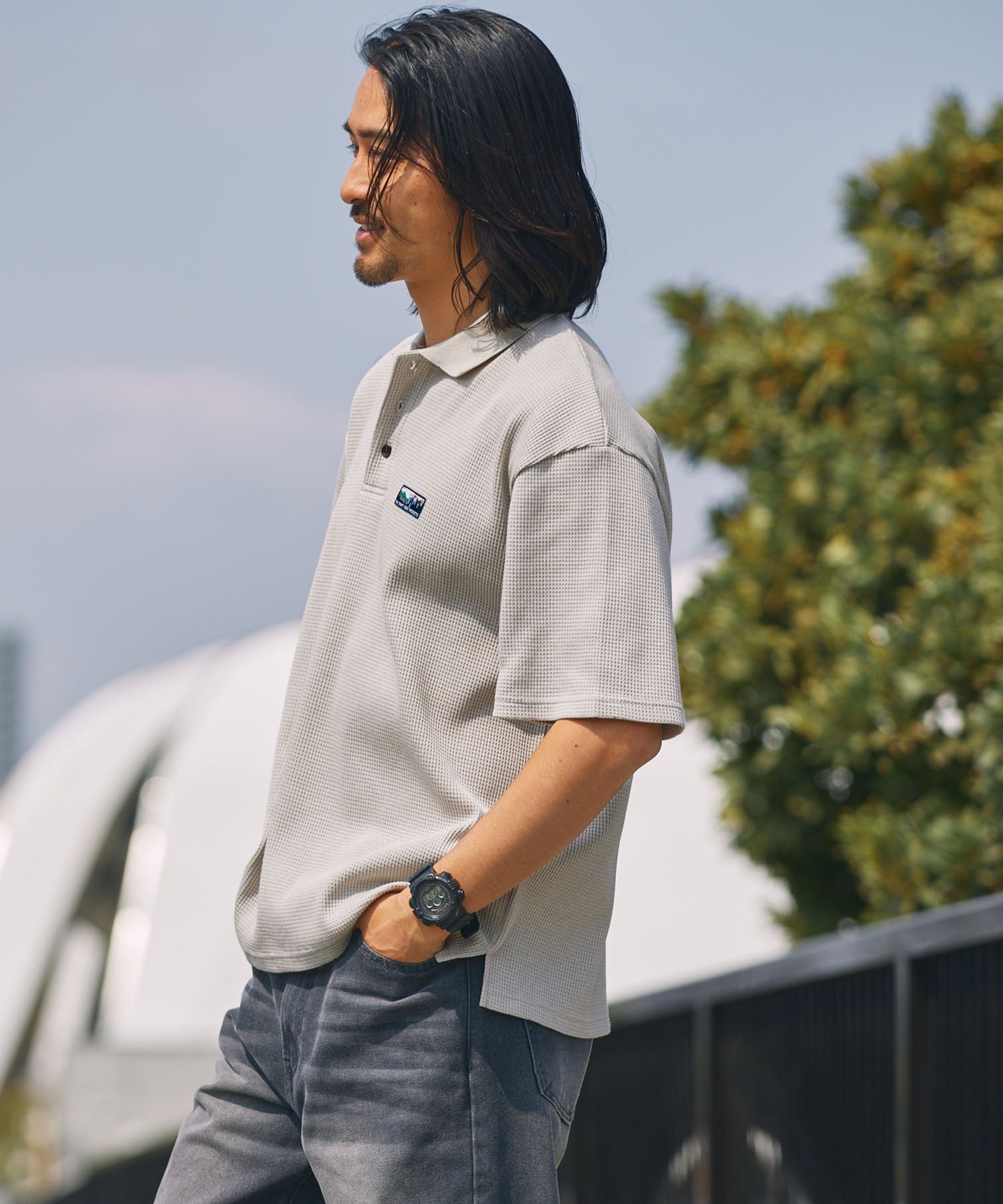THE CRAFT CREW PRODUCTS / 機能抗菌 UV防護 重磅華夫格短袖Polo衫