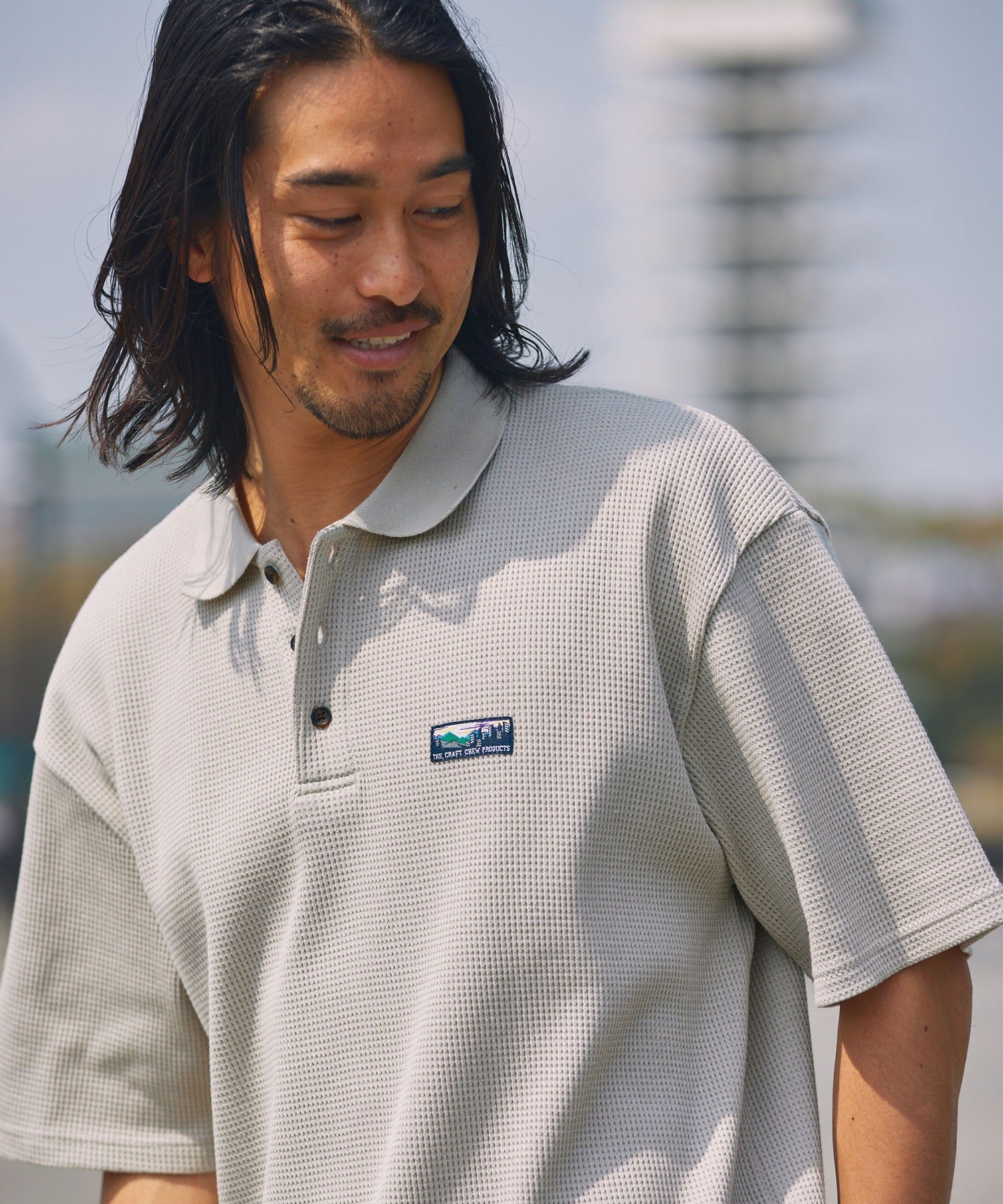 THE CRAFT CREW PRODUCTS / 機能抗菌 UV防護 重磅華夫格短袖Polo衫