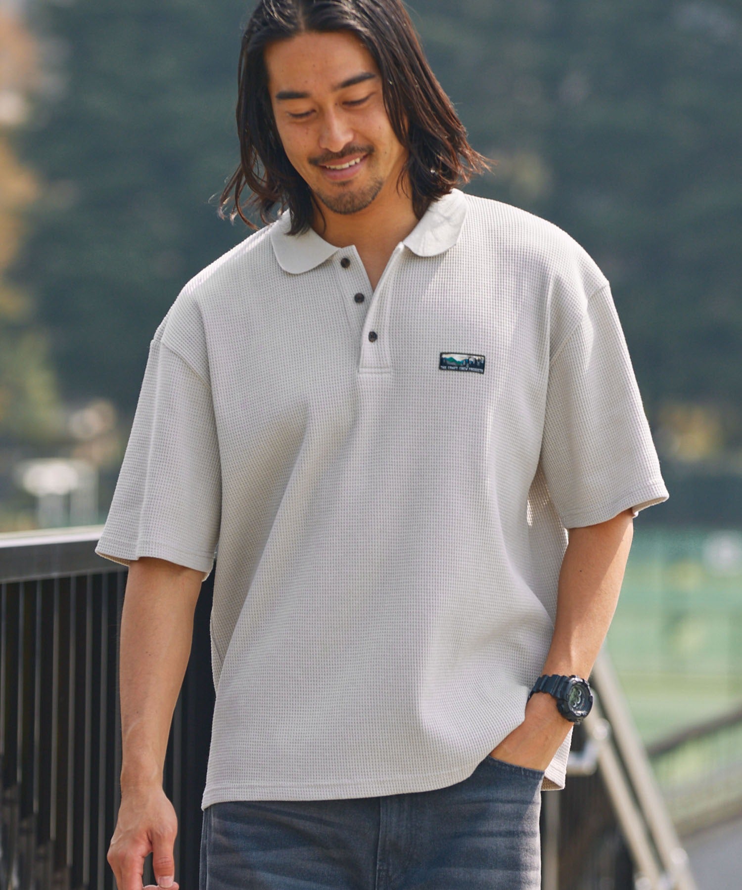 THE CRAFT CREW PRODUCTS / 機能抗菌 UV防護 重磅華夫格短袖Polo衫