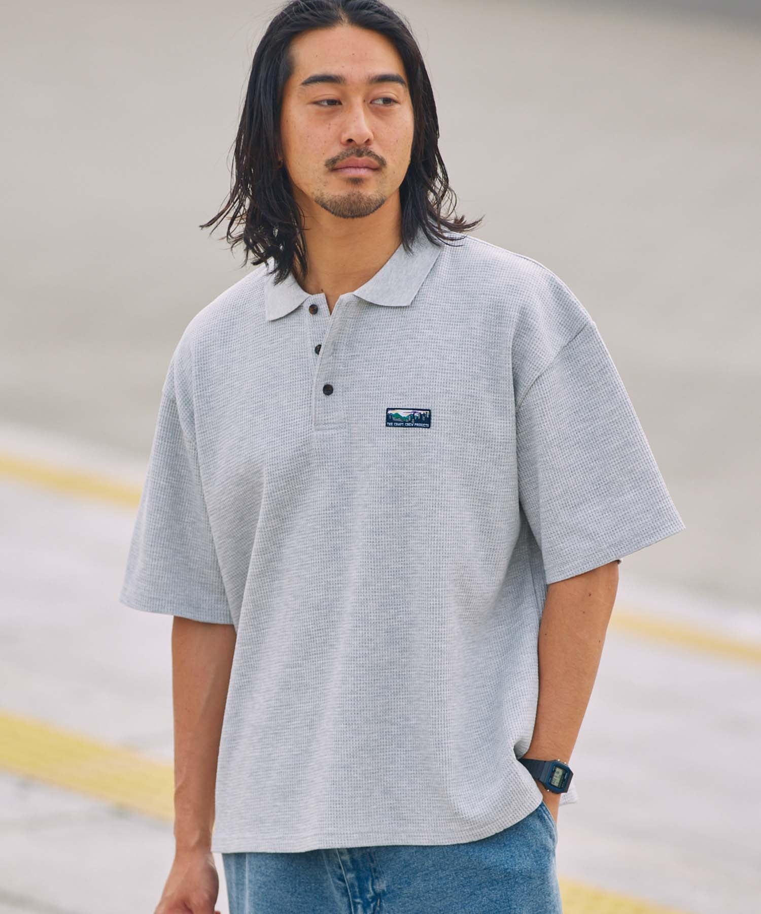 THE CRAFT CREW PRODUCTS / 機能抗菌 UV防護 重磅華夫格短袖Polo衫