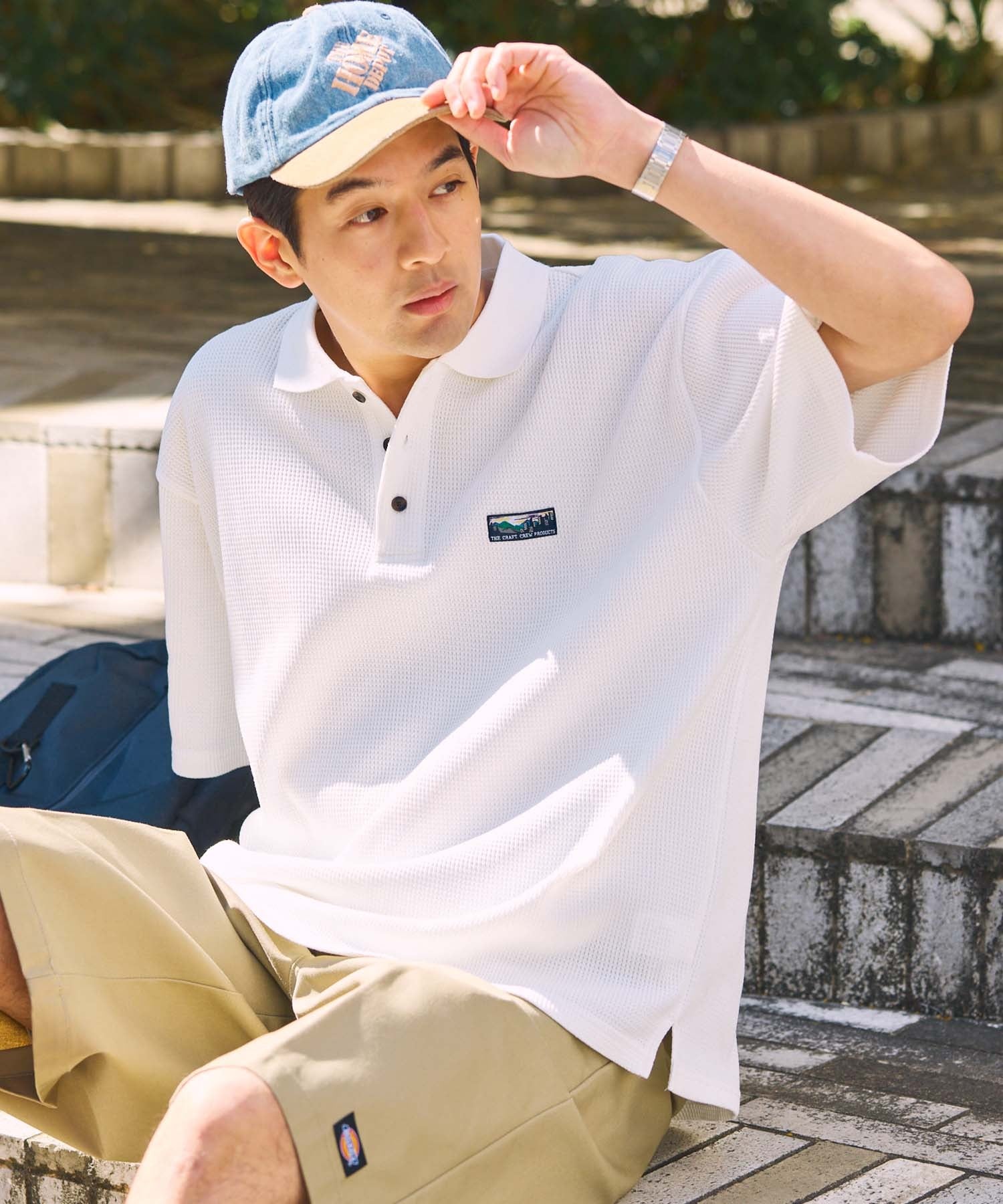 THE CRAFT CREW PRODUCTS / 機能抗菌 UV防護 重磅華夫格短袖Polo衫
