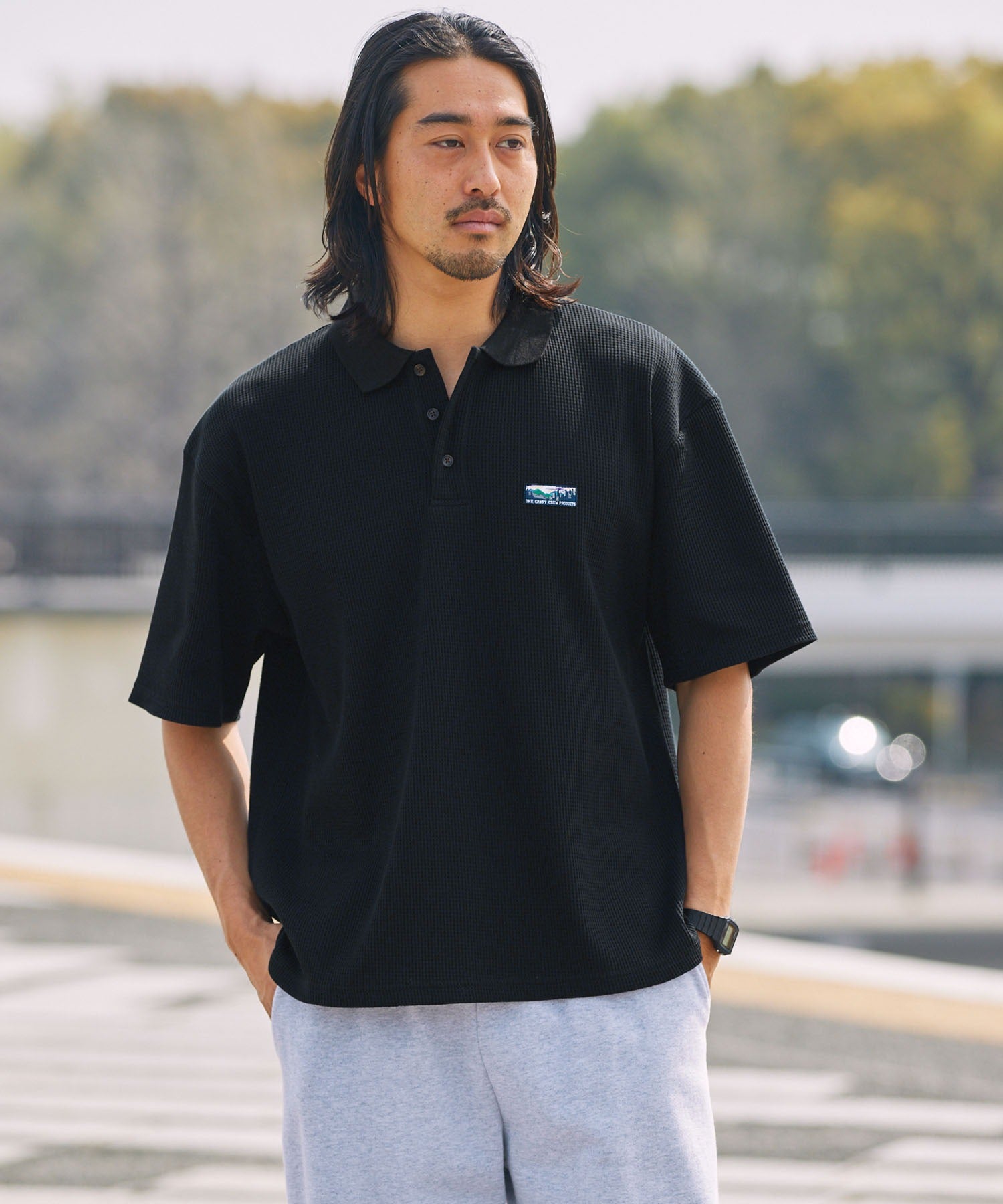THE CRAFT CREW PRODUCTS / 機能抗菌 UV防護 重磅華夫格短袖Polo衫