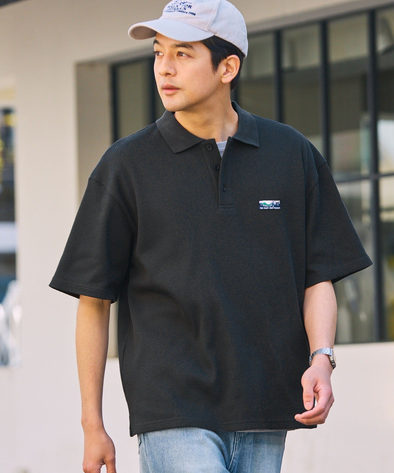 THE CRAFT CREW PRODUCTS / 機能抗菌 UV防護 重磅華夫格短袖Polo衫