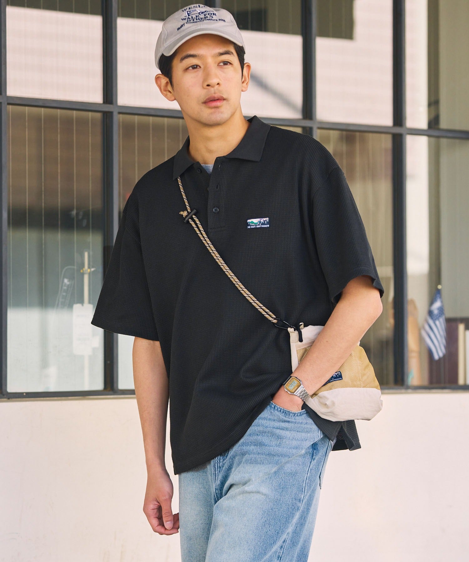 THE CRAFT CREW PRODUCTS / 機能抗菌 UV防護 重磅華夫格短袖Polo衫