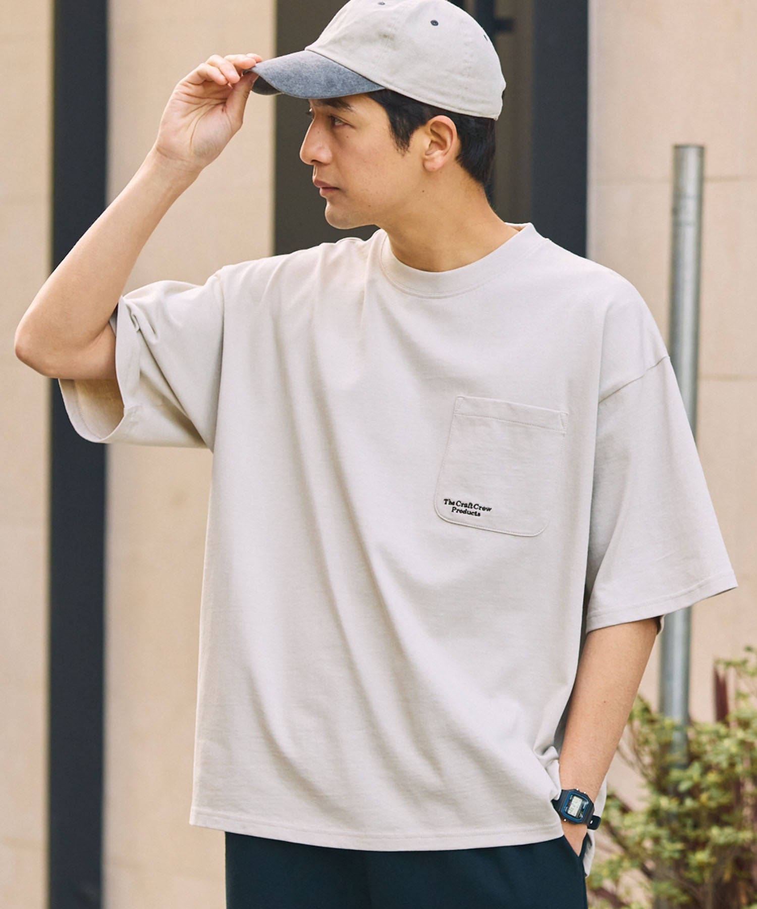 THE CRAFT CREW PRODUCTS / 抗UV防汗漬 口袋短袖T恤