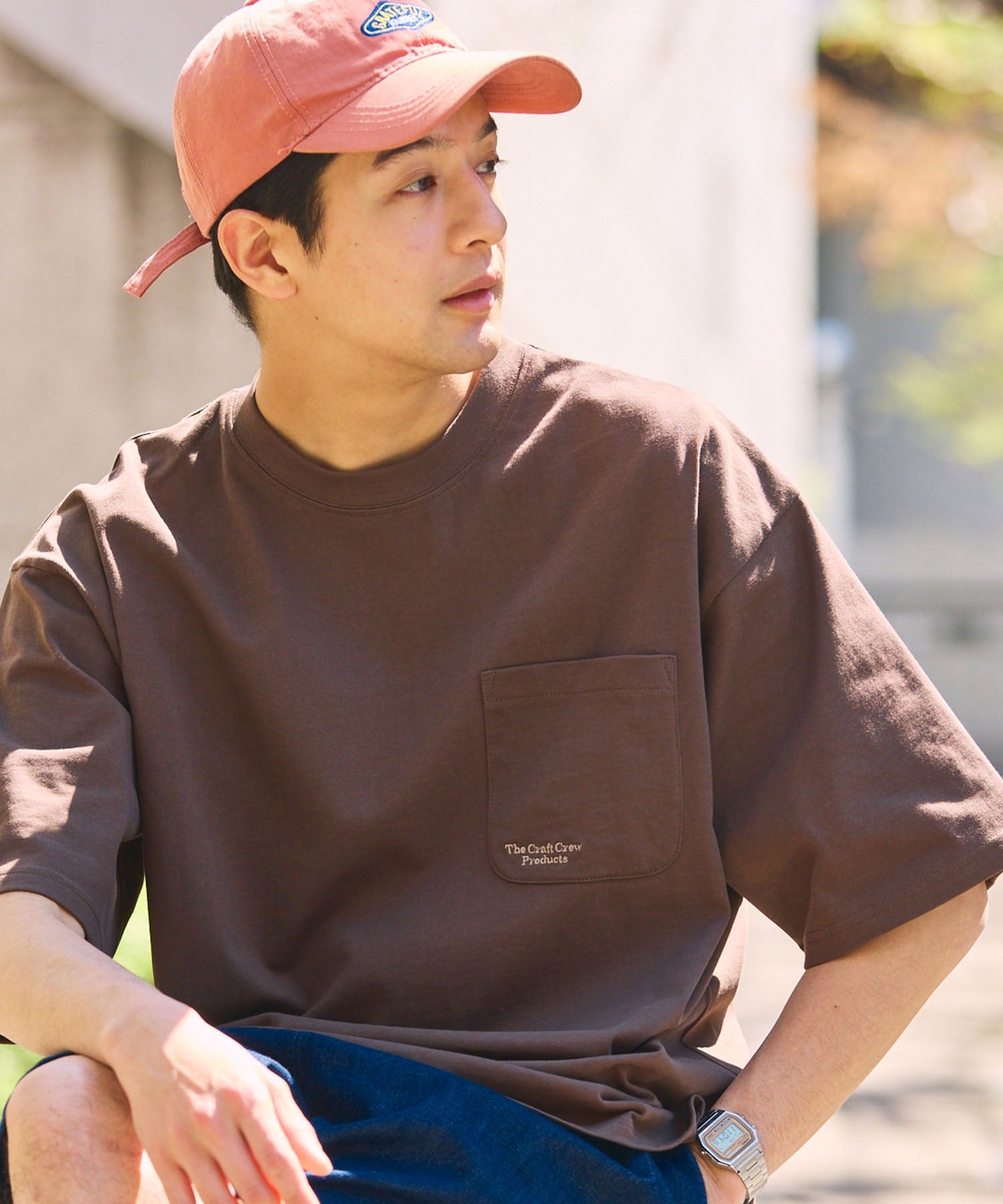 THE CRAFT CREW PRODUCTS / 抗UV防汗漬 口袋短袖T恤